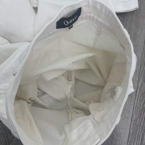 Quince Women’s White Cargo Pants | High Rise Utility Style | Size 26 - Picture 10 of 15